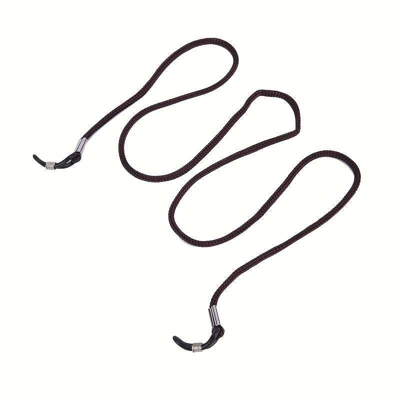 12pcs Brown Nylon Glasses Strap Holder Glasses Cord Retainer Adjustable