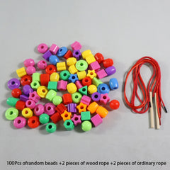 100pcs Colorful Tie Bead Set for Youngsters Shape & Classification