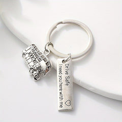 London Bus Keychain Metal Key Ring Purse Bag Car Charm Souvenir Gift