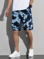Men's Tie Dyed Shorts for Summer Workouts