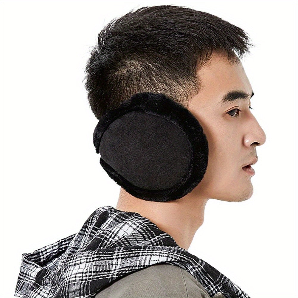Men's Thickened Plush Earmuffs - Warm & Windproof Ear Protection