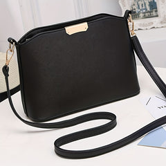 Stylish Crossbody Bag with Metal Decor, PU Leather Shoulder Purse