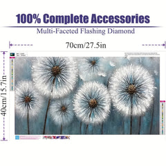5D Dandelion Flower Diamond Painting Kit - DIY Rhinestone Embroidery Picture