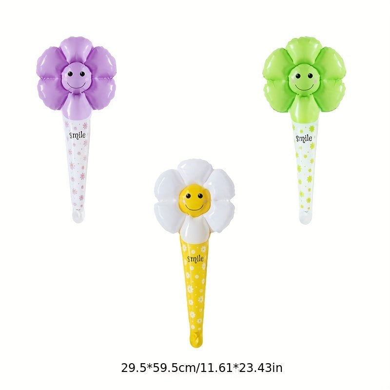 10pcs Multicolor Sun Flower Daisy Handheld Stick for Children Party