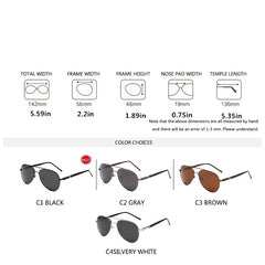 Classic Aviator Sunglasses Polarized Lens
