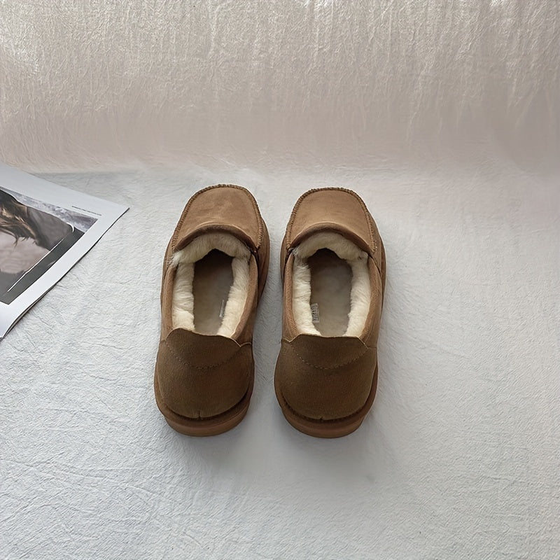 Men's Fleece Warm Slip On Moccasines for Winter