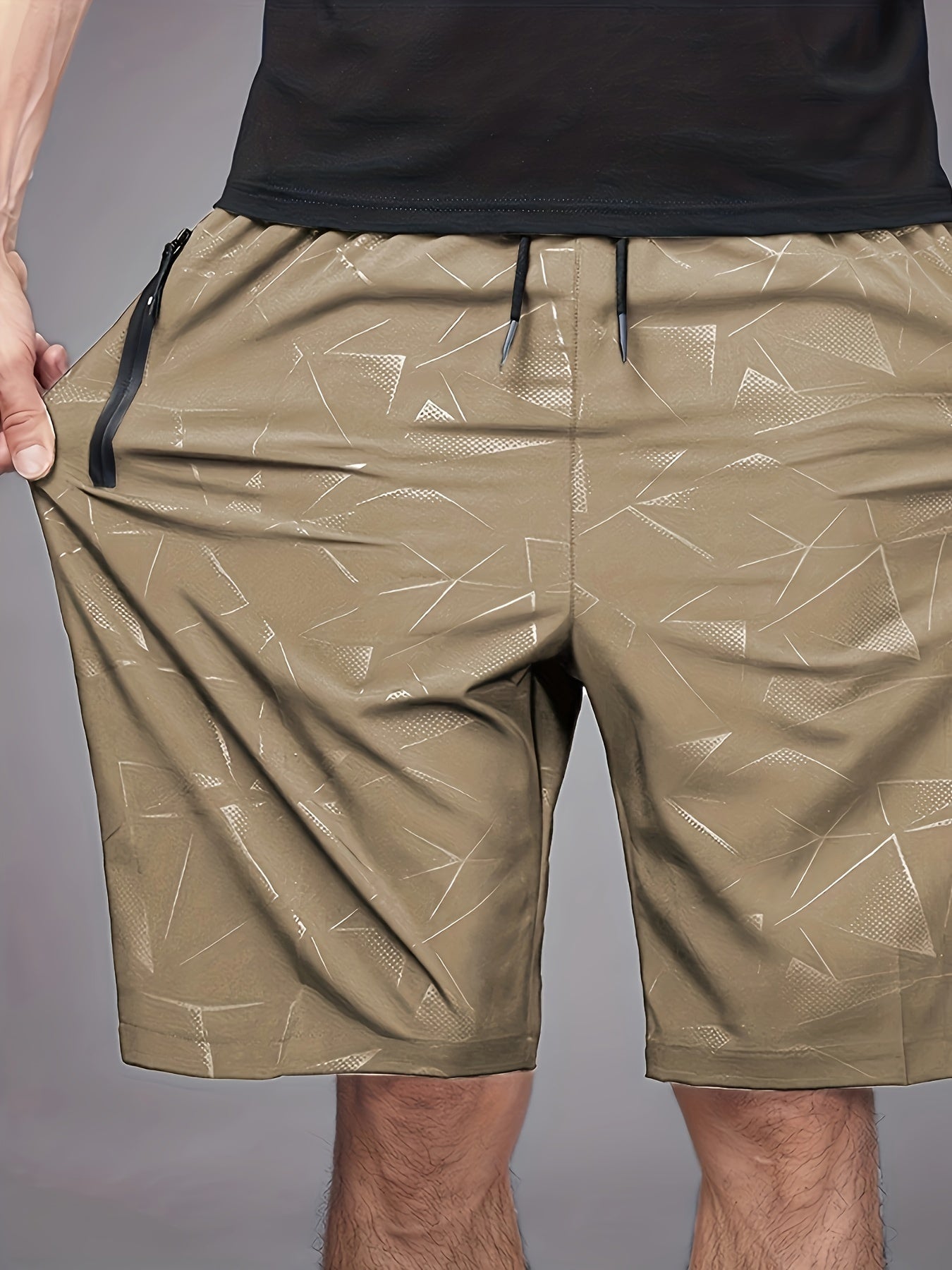 Men's Breathable Shorts With Pockets Summer Rapid Dry Sports Shorts