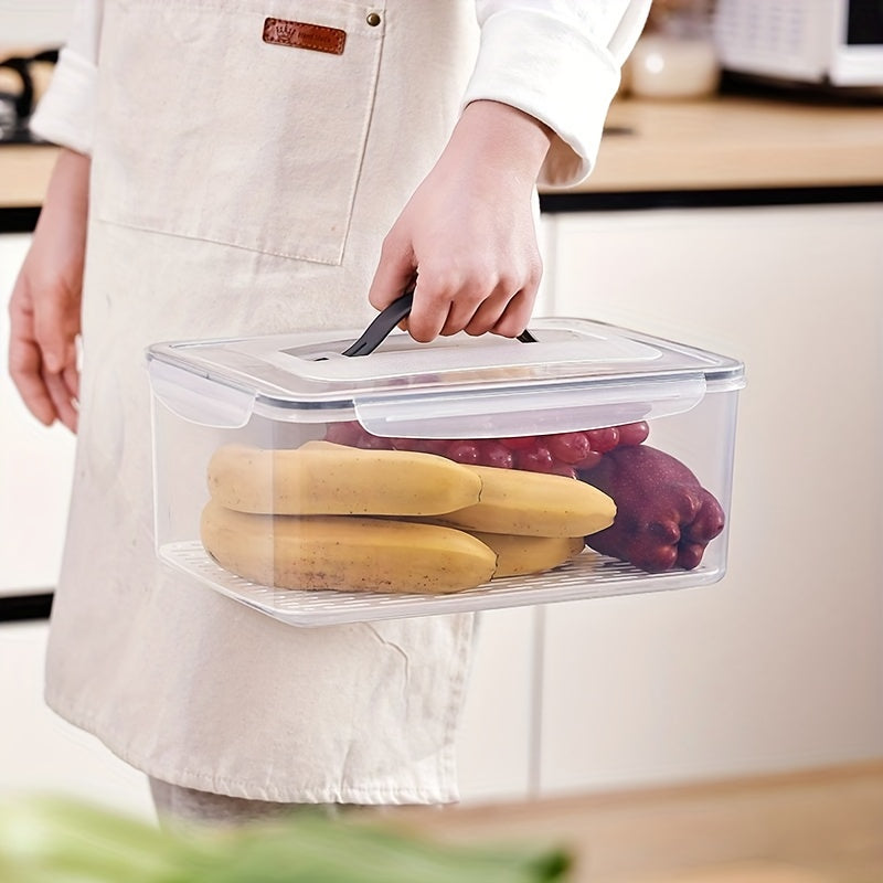 Kitchen Food Storage Container with Handheld and Enlarged Capacity
