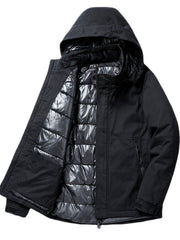 Men's Thick Warm Cotton Hooded Jacket for Winter