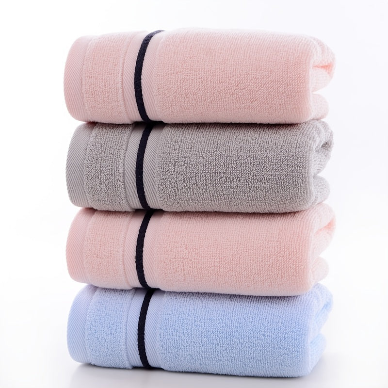 3 Pack Bathroom Cotton Hand Towel Quick Dry Towel Set Pink Grey