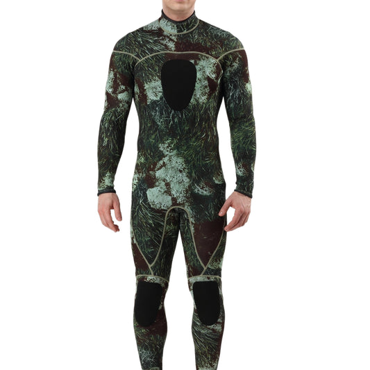 3mm Men's Skinny Fit Diving Suit Camouflage Long Sleeve Sun Protection