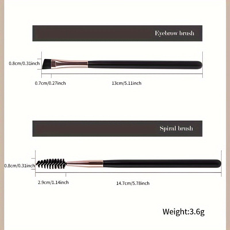 2pcs Eyelash Comb Spoolie Brush Set Lash Extension Brushes Mascara Applicator