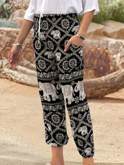 Geometric Elephant Print Plus Size