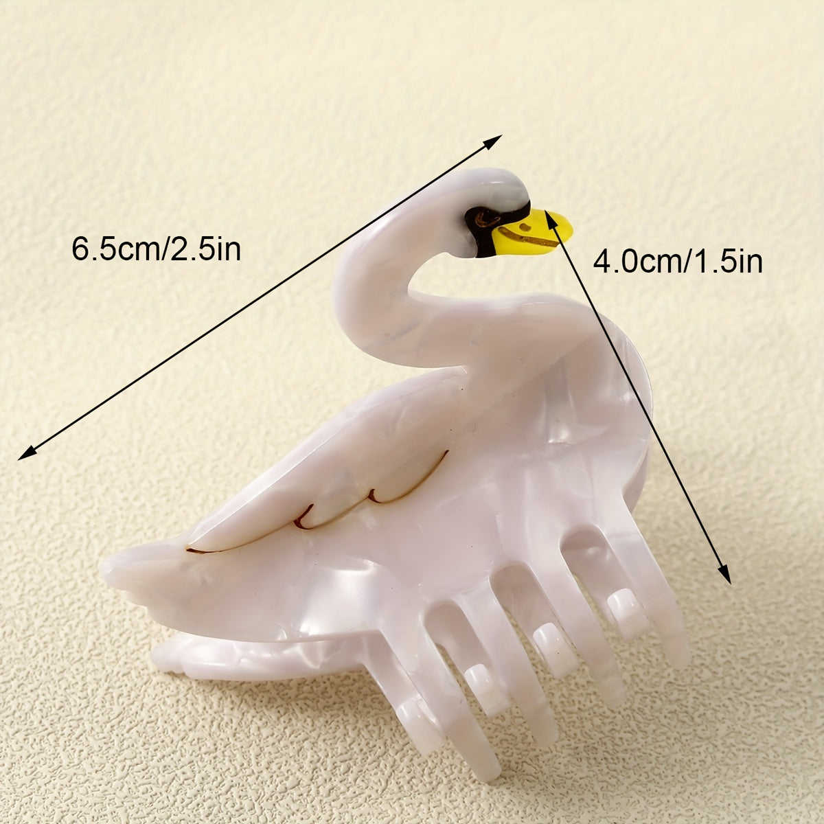 Large Acrylic Goose Hair Claw Back Head Hair Clip Non slip