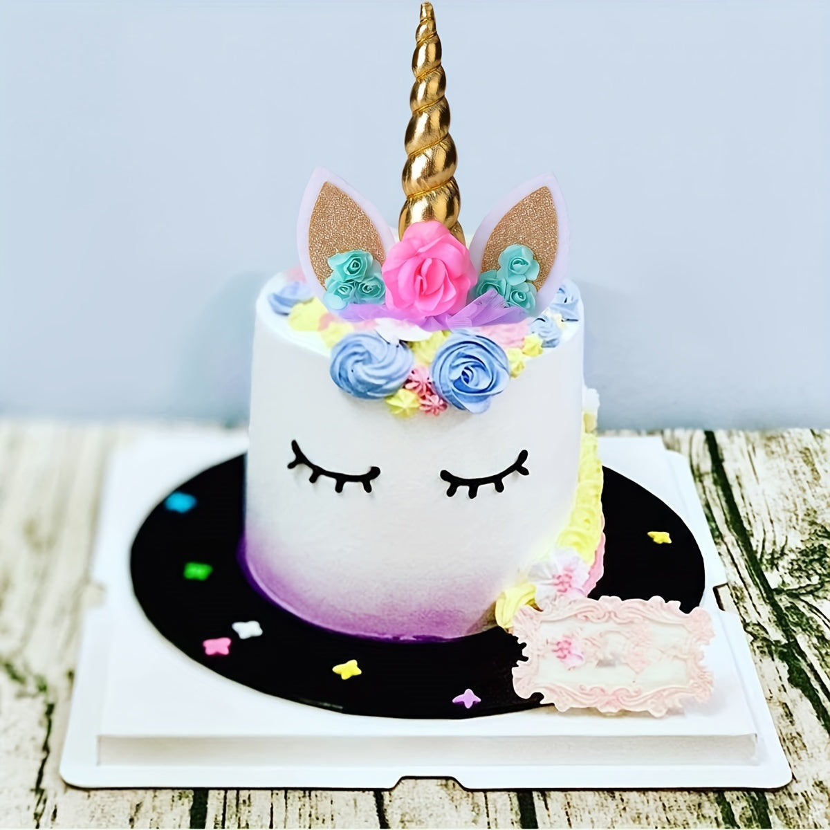 Magical Unicorn Cake Topper Reusable Horn for Parties