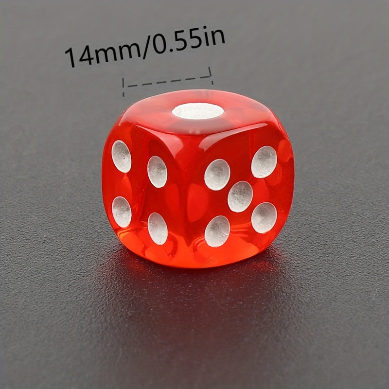 High Transparent Acrylic Dice 14mm Round Corner Boutique Game Dice