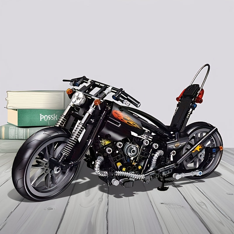 1000 pcs Retro Motorcycle Model Kit for Decoration and Unique Gift Idea