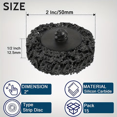 15pcs 5.08cm Quick Change Strip Discs for Drill Paint Stripping Disc