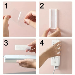 Self Adhesive Wall Hook Socket Storage Holder Cable Organizer Fixer