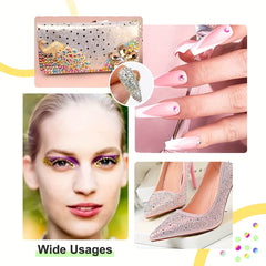 400 pcs Clear Diamond Rhinestones for Nail Art and Crafts