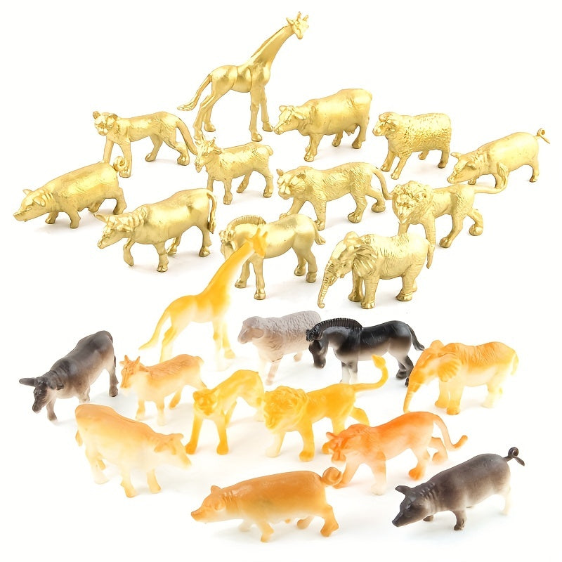 Zoo Wild Animal Model Set Jungle Animal Toy Set Tiger Lion Elephant Giraffe