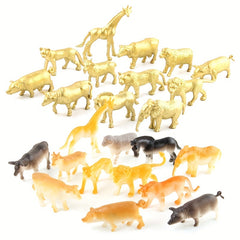 Zoo Wild Animal Model Set Jungle Animal Toy Set Tiger Lion Elephant Giraffe