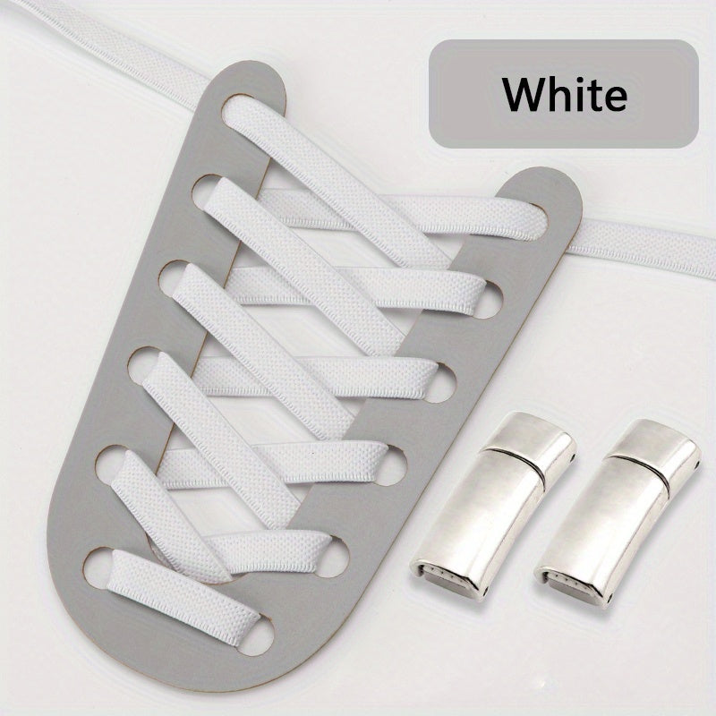 Polyester No Tie Shoelaces with Buckles for Sneakers