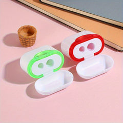 2pcs Dual Hole Pencil Sharpener Set with Large & Small Holes