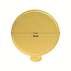 50 Mini Golden Cake Boards Disposable Cupcake Trays 3"