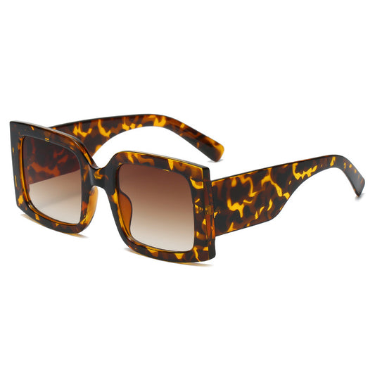 Retro Square Sunglasses for Women Vintage Thick Frame Glasses