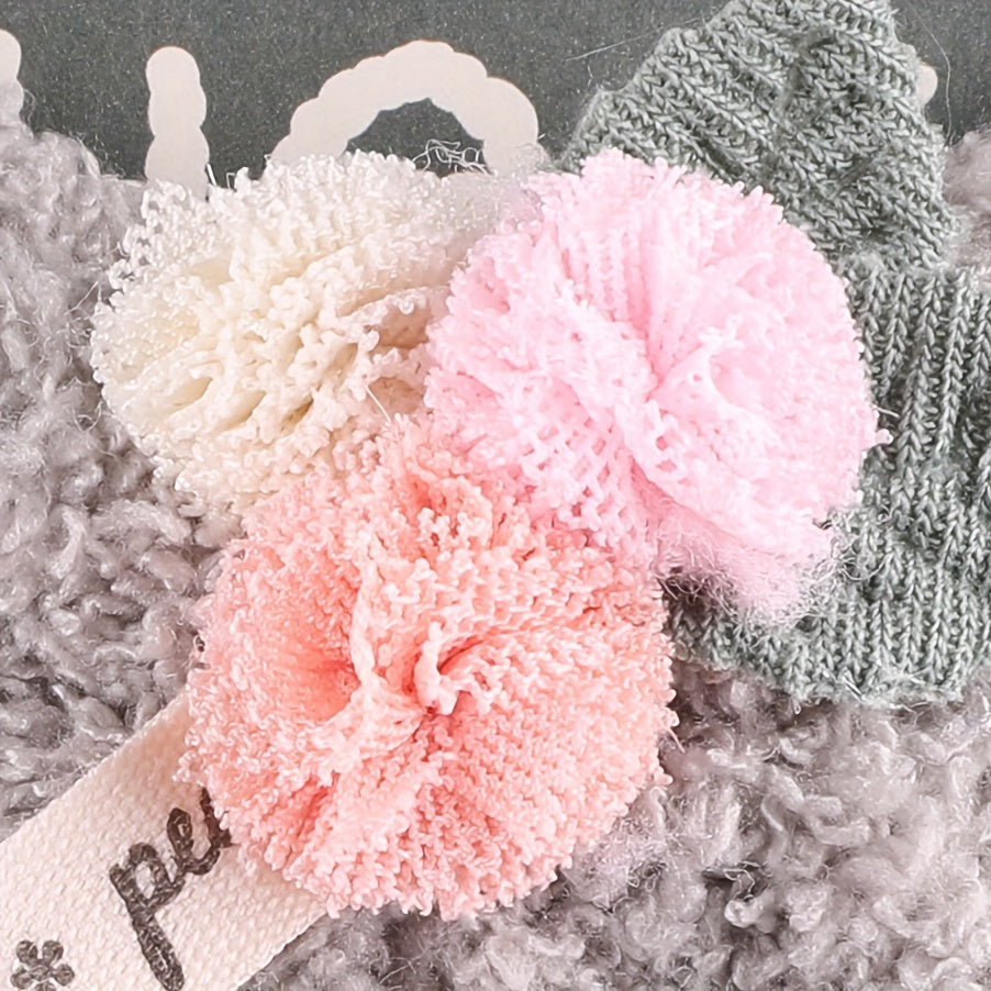2pcs Plush Bow Hair Accessories Patches For Girls Clothing Coat DIY Sewing