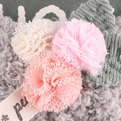 2pcs Plush Bow Hair Accessories Patches For Girls Clothing Coat DIY Sewing