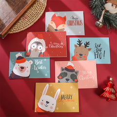 6pcs Christmas Cards Set with Envelopes & Stickers