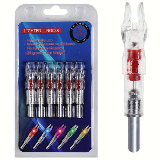 6pcs Lighted Nocks Archery Led Nocks Diameter 6.244 Shooting Practice