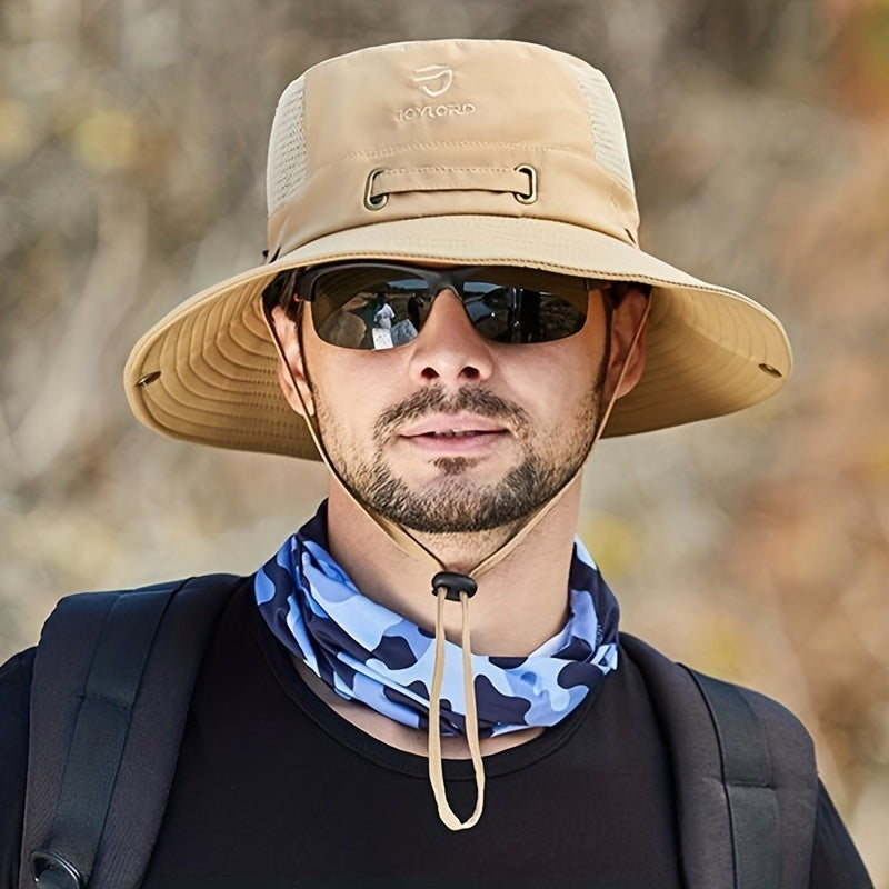 Breathable Mesh Fisherman Hat Sun Protection Drawstring Hat