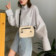 Women Casual Canvas Zipper Shoulder Bag