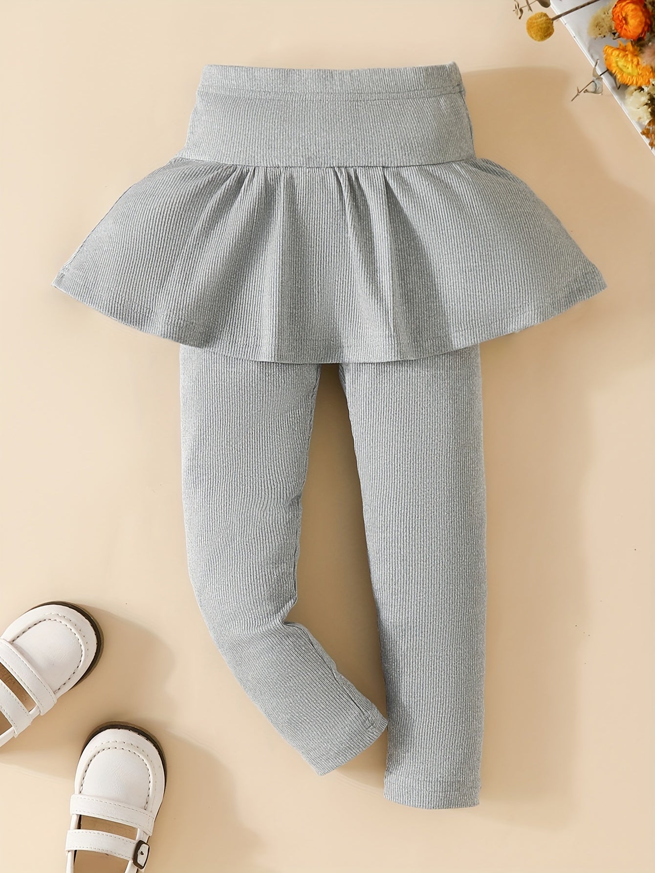 Girls' Ruffle Skort Leggings for Fall/Spring