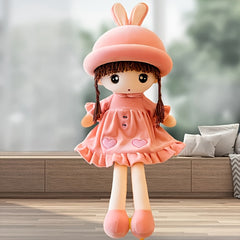 Adorable Ragdoll Plush Doll with Bunny Ears Soft Outfit Perfect Gift Christmas