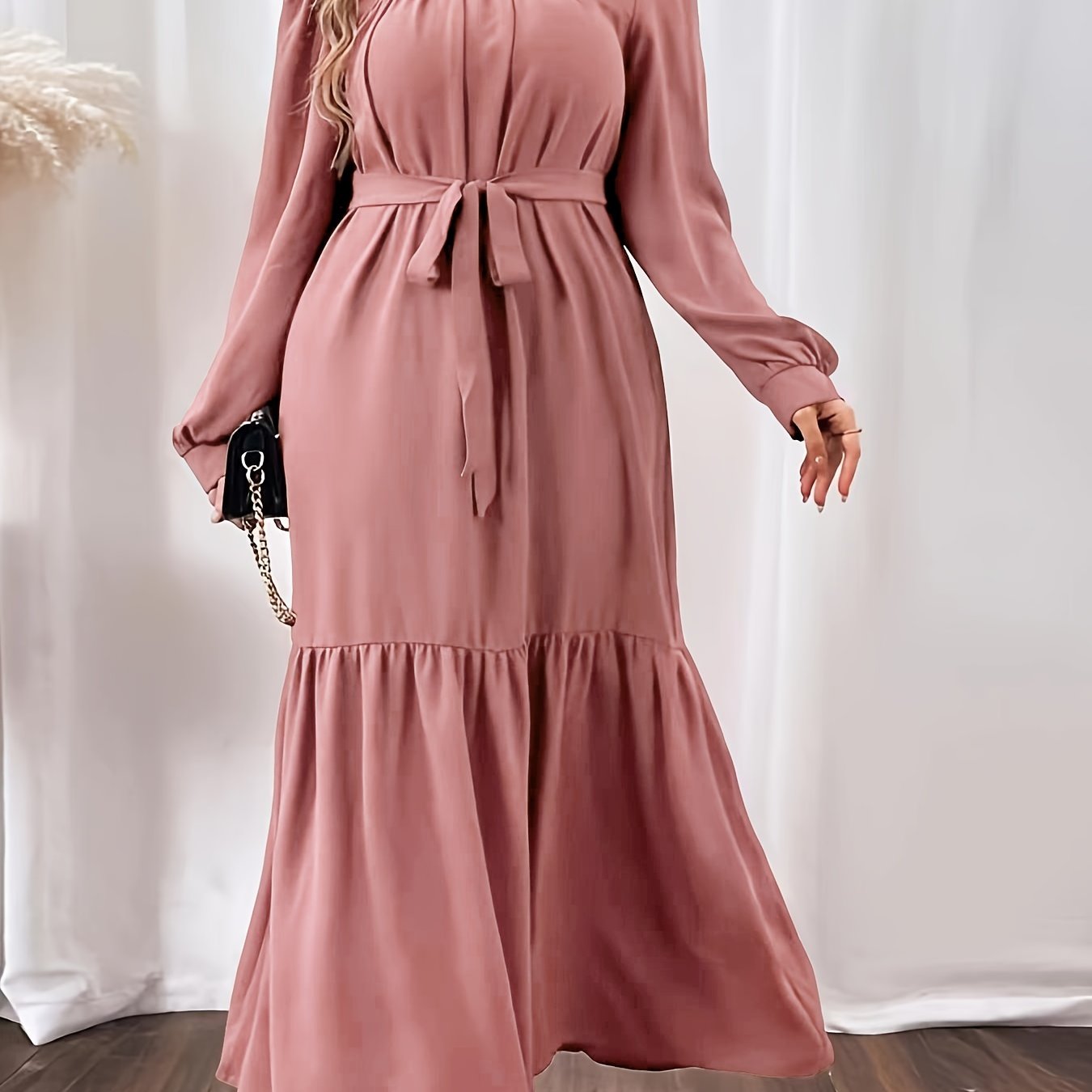  Square Neck Maxi Dress Women's Long Dress