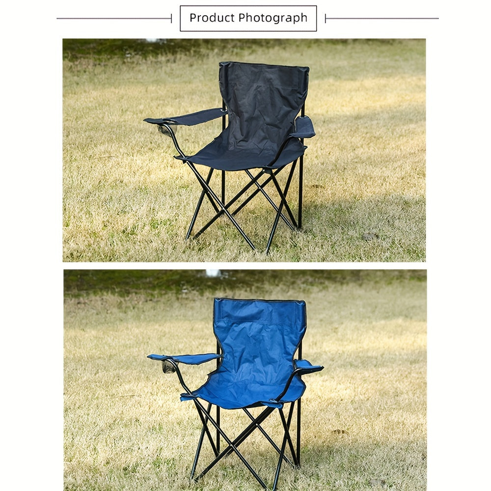 600D Folding Chair Oxford Cloth Backrest Chair For Outdoor Camping Fishing