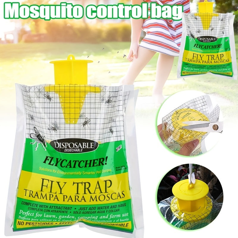 Disposable Hanging Fly Traps 2-Pack Pest Control Indoor/Outdoor