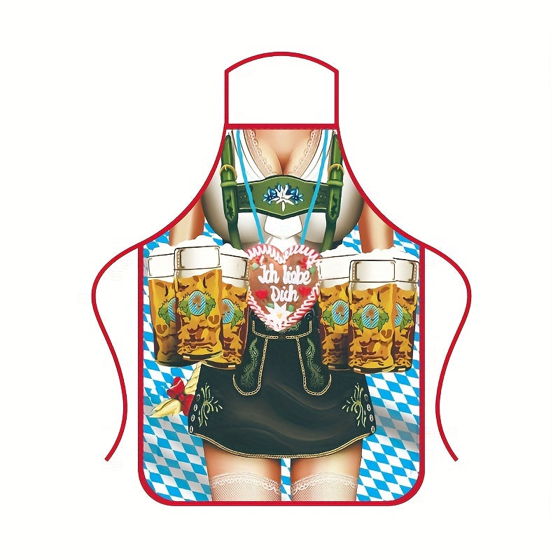 Beer BBQ Apron Unisex Kitchen Accessory