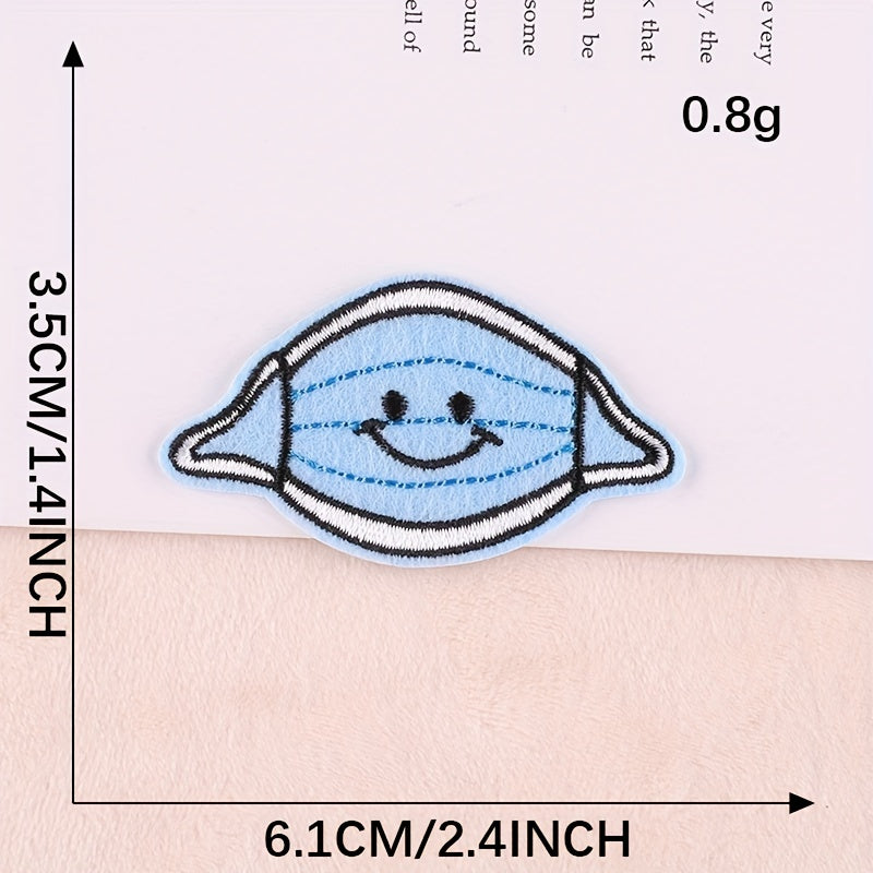 5pcs Cartoon Little Man Head Patches Iron on Cloth Stickers For Girls