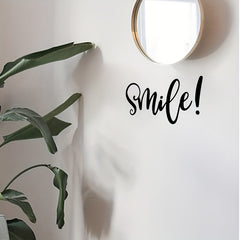 English Smile Inspirational Wall Sticker for Bedroom and Living Room