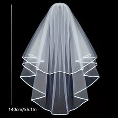 Bridal Set w/ Shoulder Strap, Garter, Patch & Veil