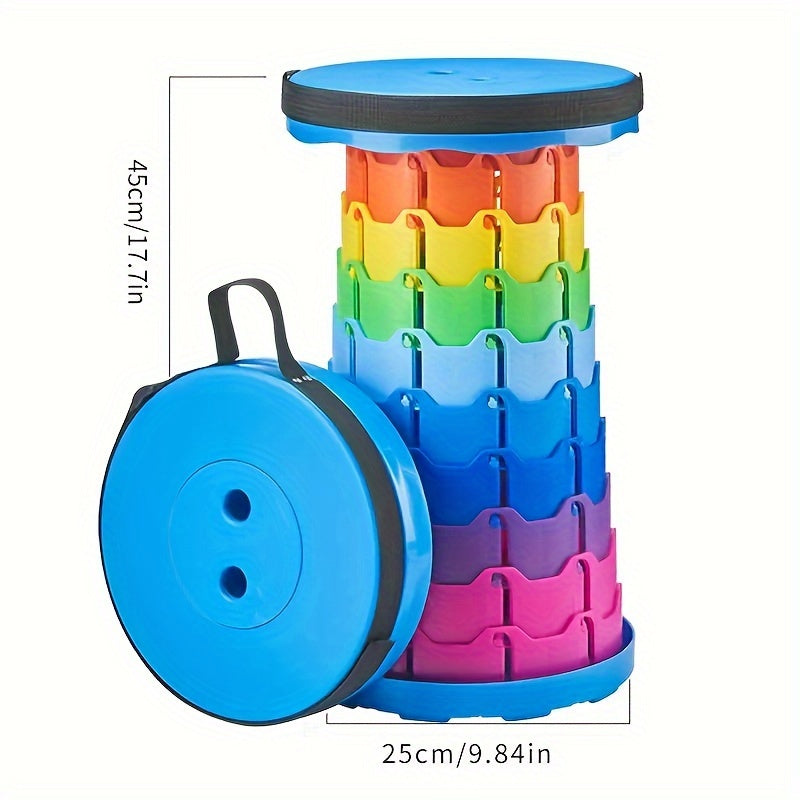 Portable Retractable Stool Adjustable Sturdy Stool For Travel Train Outdoor