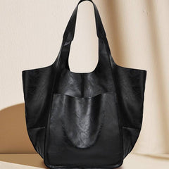 Classic Faux Leather Tote Bag for Women
