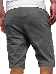 Men's Casual Solid Waist Drawstring Shorts For Summer