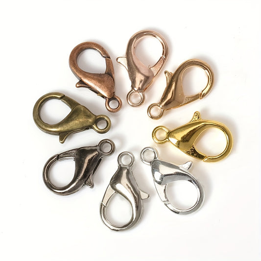 60pcs Lobster Clasps for Bracelets Necklaces 10-18mm Hooks Closure Findings