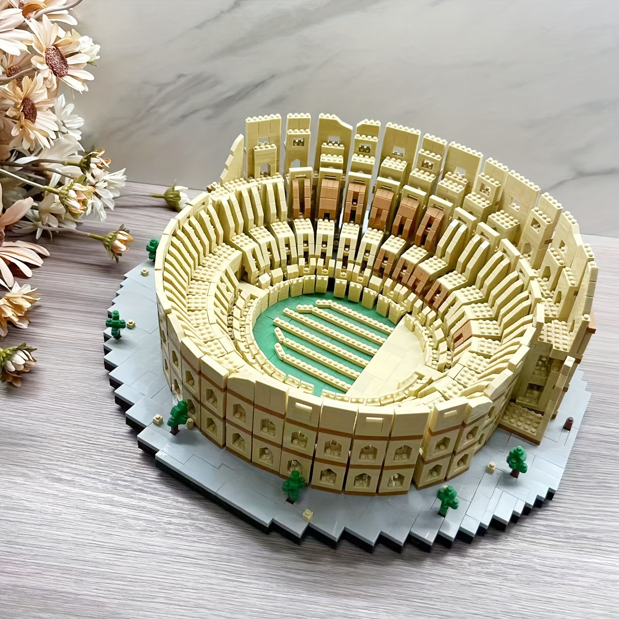 3D Roman Colosseum Building Blocks Model Educational Toy Gift